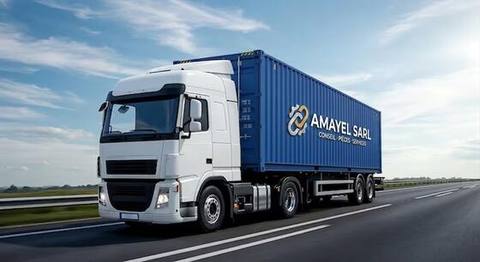 Camion Amayel SARL sur la route